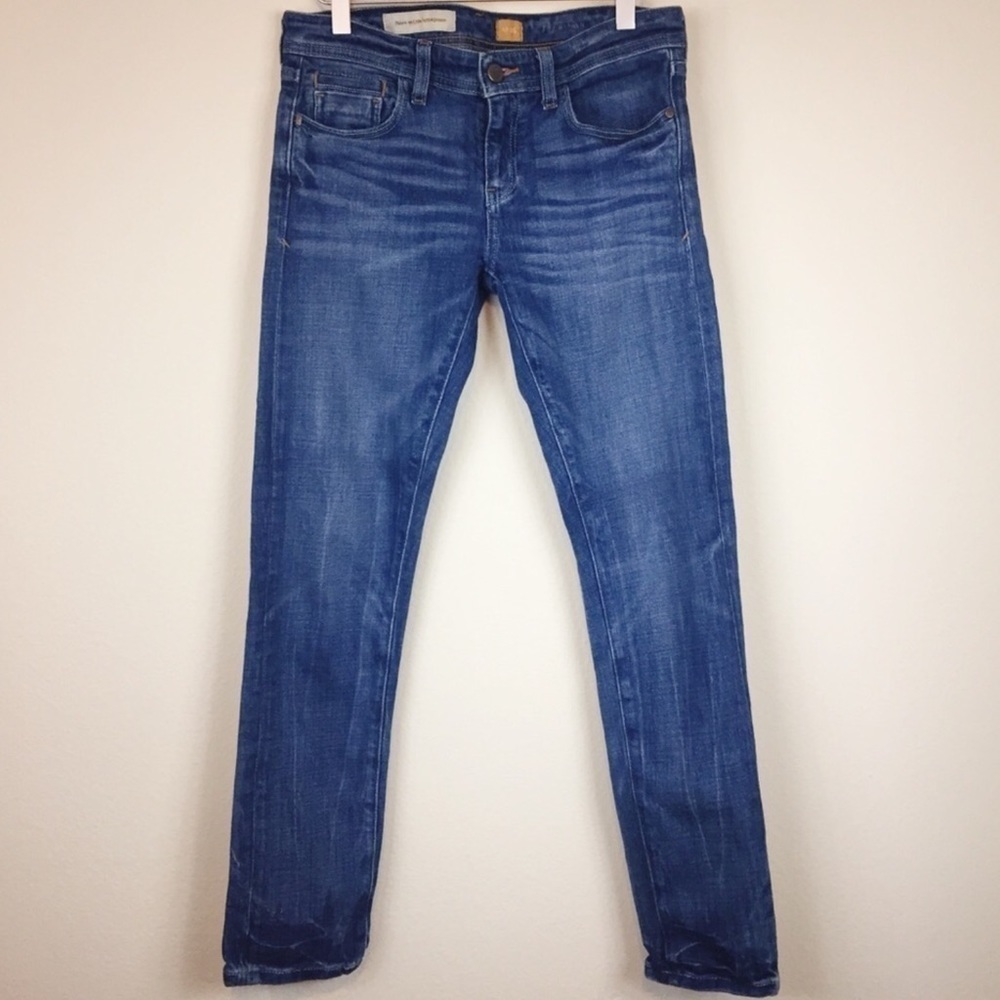 Anthropologie Blue Straight Leg Jeans